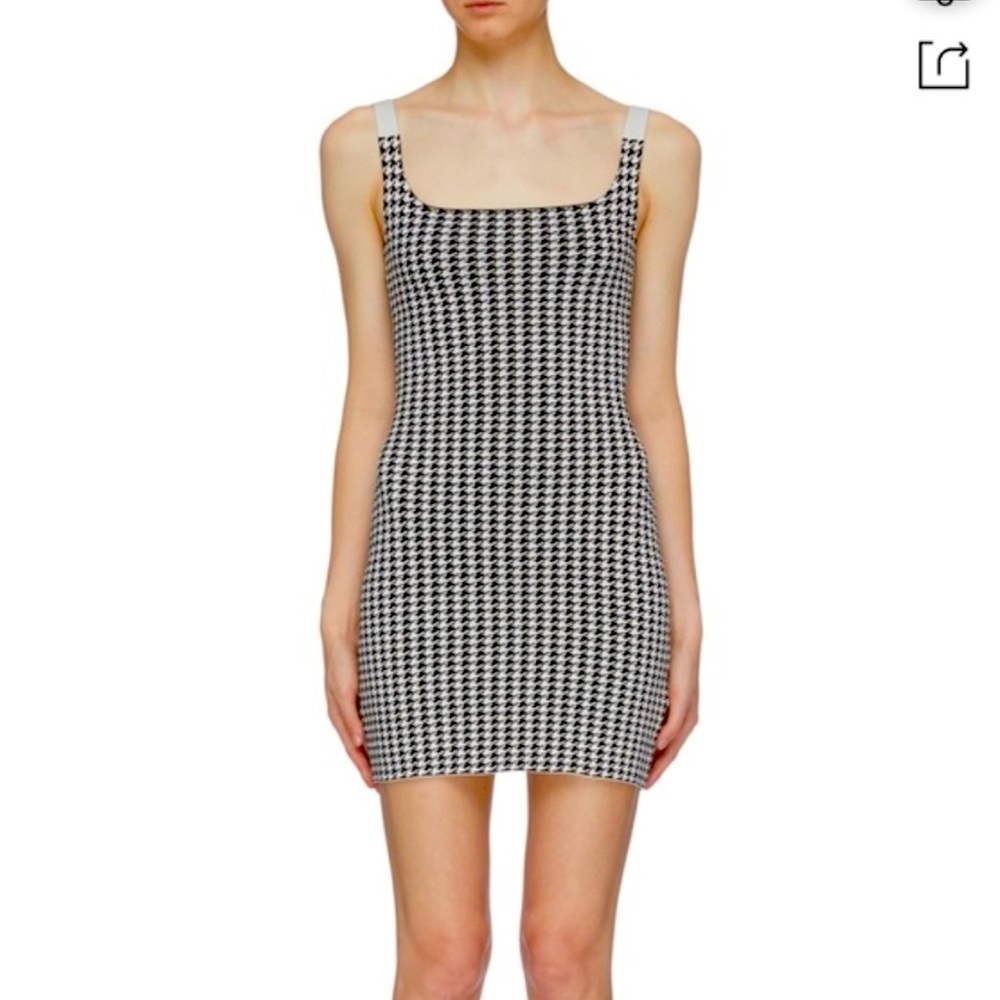 Nagnata Houndstooth Dress XS Black and White